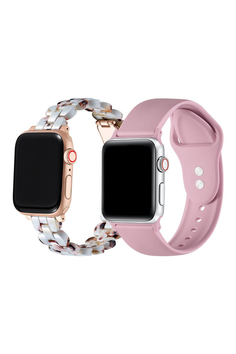 Elle Classic 2-Pack Apple Watch® Watchbands, Alternate, color, PINK