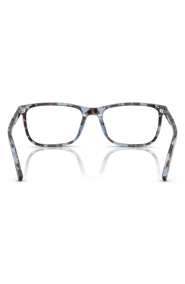 Dolce&Gabbana 53mm Rectangular Optical Glasses, Alternate, color, Havana Blue / Demo Lens