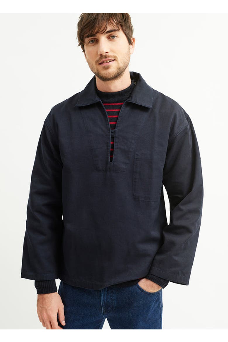 NEMO II - French Sailor Canvas Jacket, Alternate, color, Navy