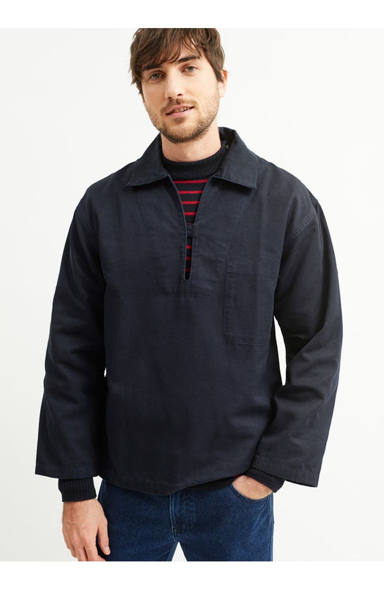 Saint James NEMO II - French Sailor Canvas Jacket, Alternate, color, Navy