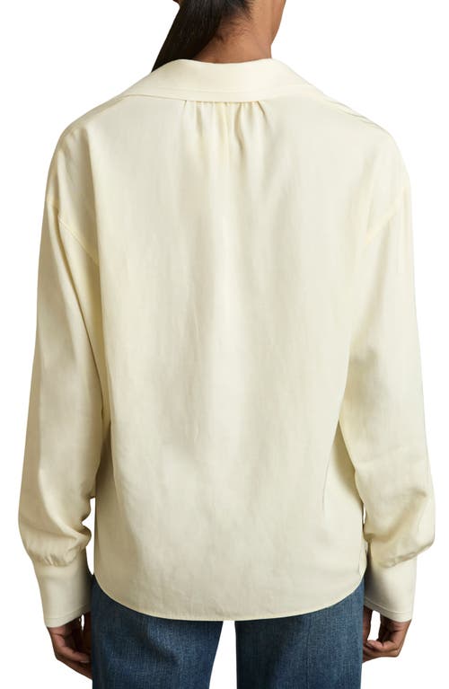 Reiss Isobel Overhead Ribbed Knit Shirt In Yellow