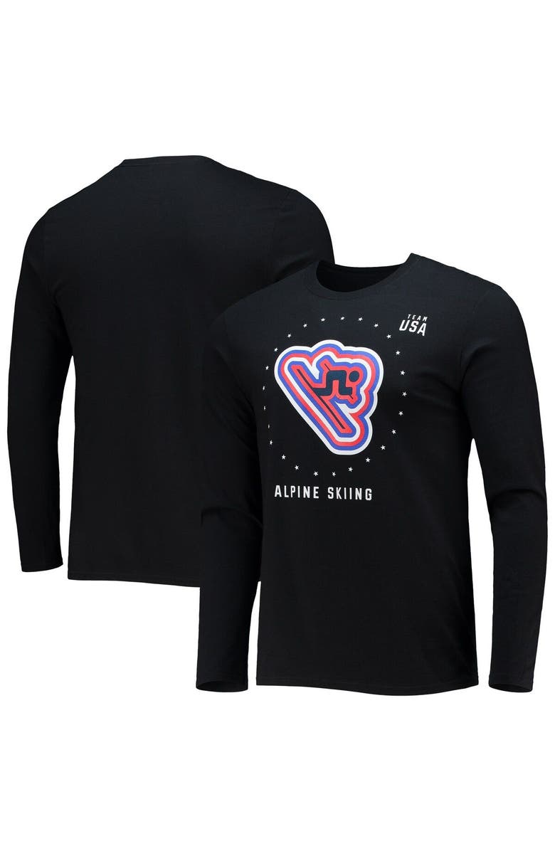 FANATICS Men's Fanatics Branded Black Team USA Alpine Skiing Long Sleeve T-Shirt, Main, color, Black