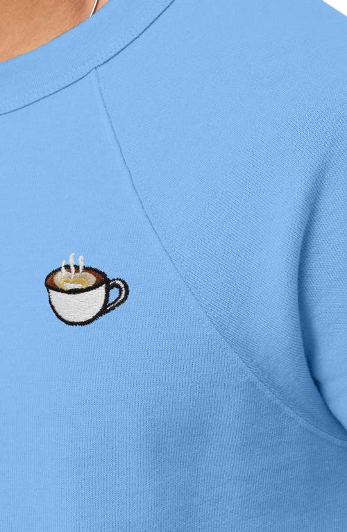 Dalix Cappuccino Fleece Sweatshirt In Carolina Blue