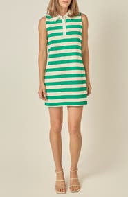 English Factory Striped Sleeveless Knit Minidress