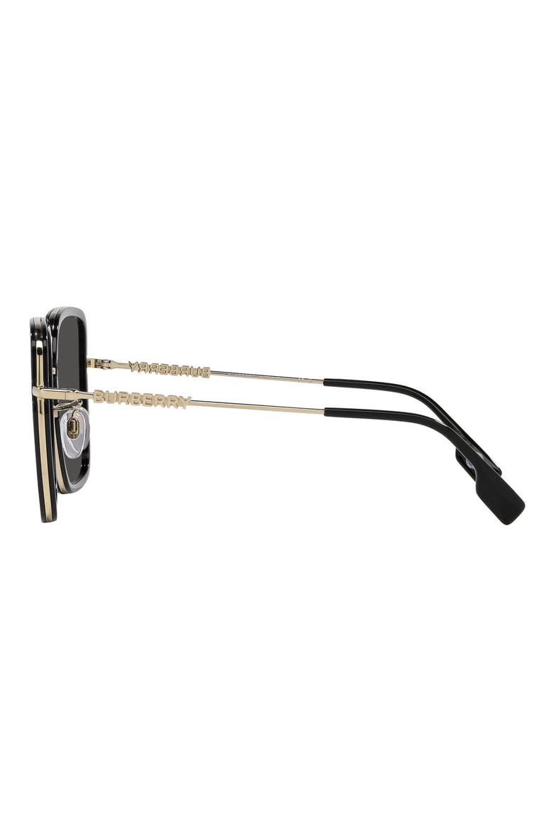 Benedict 59mm Pilot Sunglasses, Alternate, color, BLACK