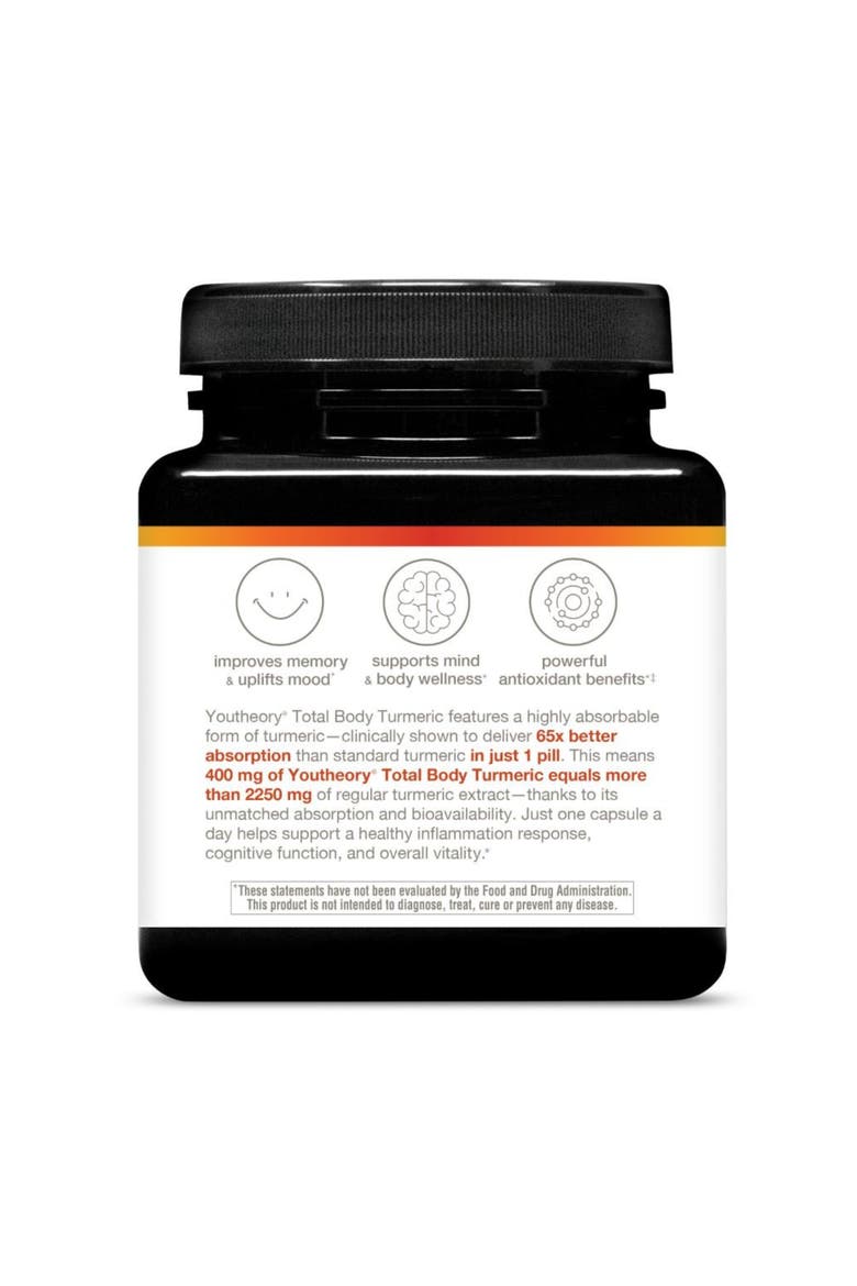 Total Body Turmeric Vegetarian Capsules 60 Count, Alternate, color, None