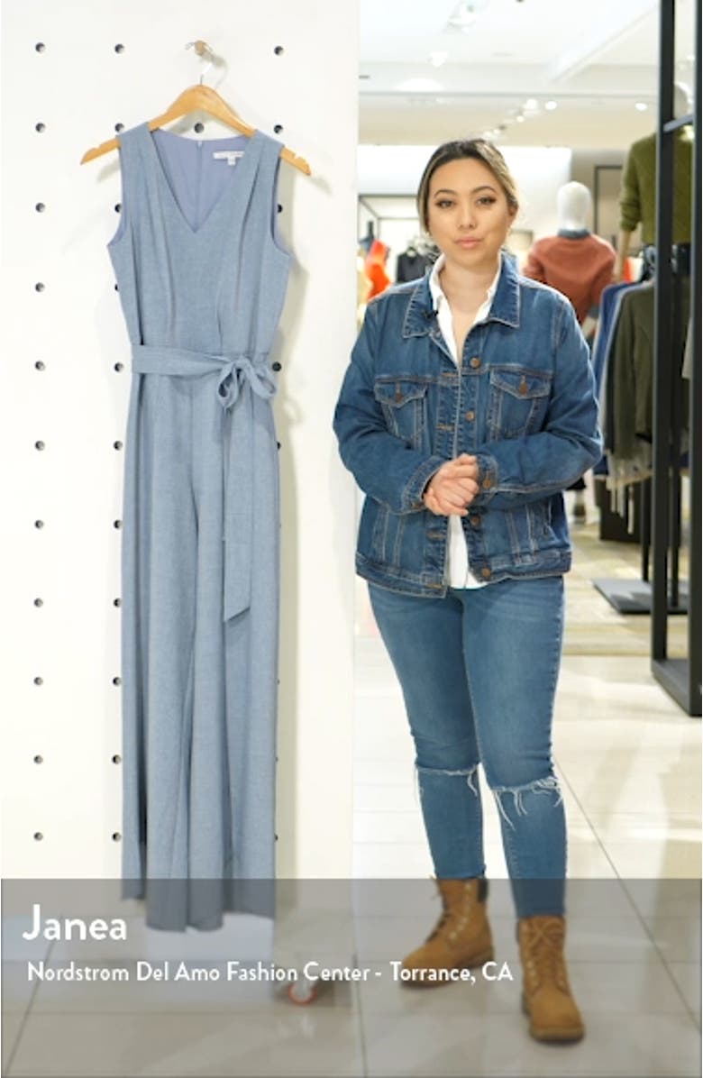 Tie Waist Wide Leg Jumpsuit, sales video thumbnail