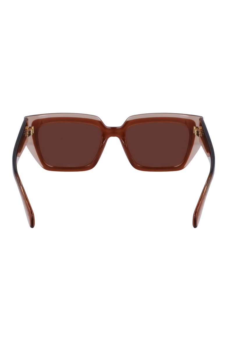 Classic Logo 55mm Square Sunglasses, Alternate, color, TRNSPRNT NUDE/ ROSE