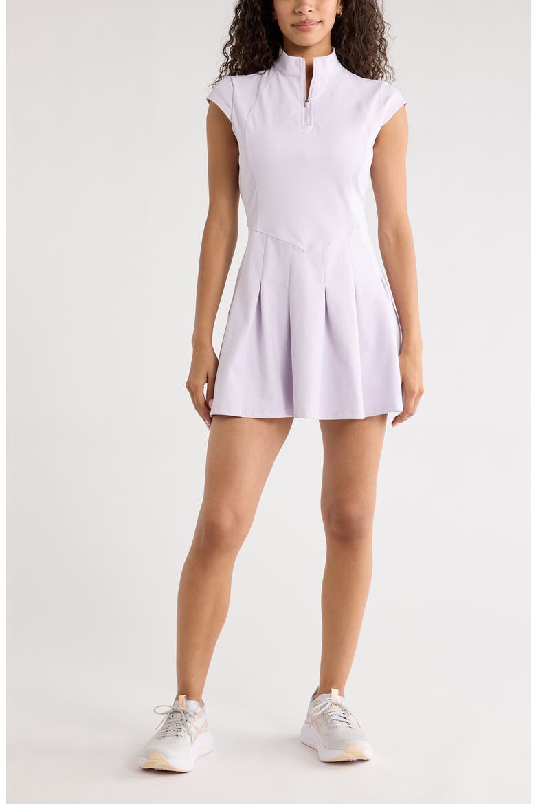 Momentum Half Zip Active Minidress, Main, color, PURPLE HUSH