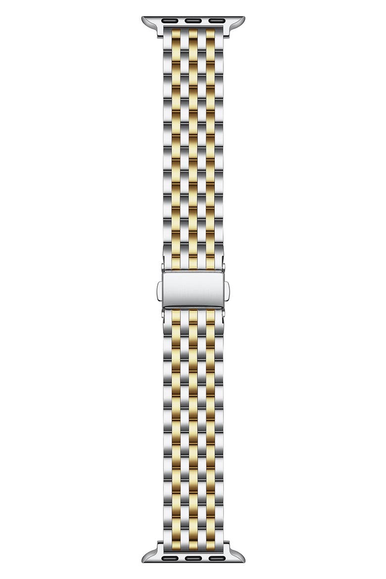 Remy Stainless Steel Apple Watch® Watchband, Main, color, SILVER/ GOLD