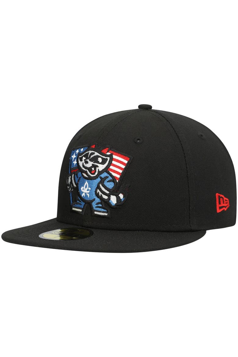 Men's New Era Black Rocket City Trash Pandas Authentic Collection Team Alternate 59FIFTY Fitted Hat, Main, color, Black