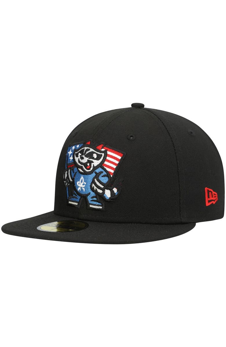 New Era Men's New Era Black Rocket City Trash Pandas Authentic Collection Team Alternate 59FIFTY Fitted Hat, Main, color, Black