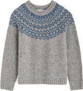 Seasalt Cornwall Port Kinnis Fair Isle Merino Wool Blend Sweater