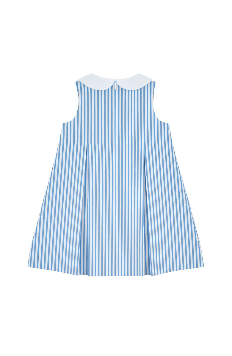 Florence Eiseman Seersucker Dress With Flowers, Alternate, color, Royal/Wht