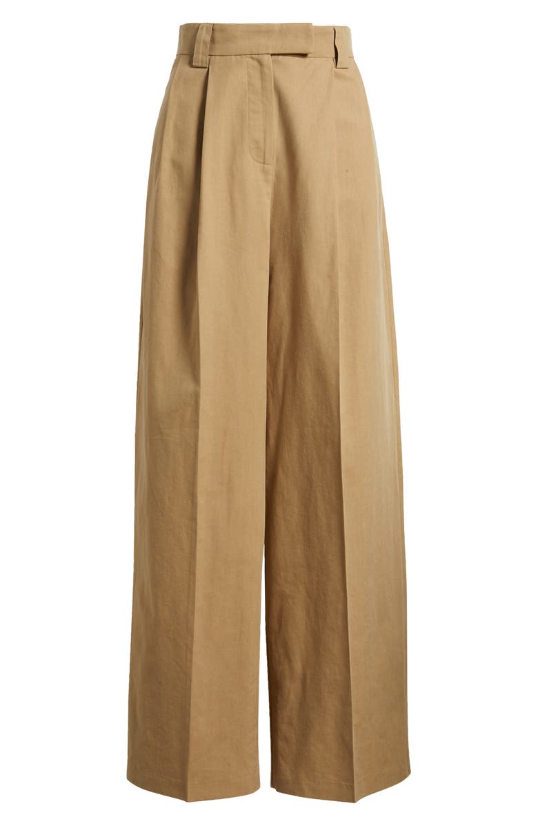 Topshop High Waist Chino Trousers, Alternate, color, 