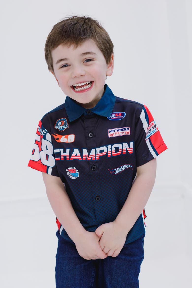 Button-Down Shirt, Alternate, color, Navy Blue Racing