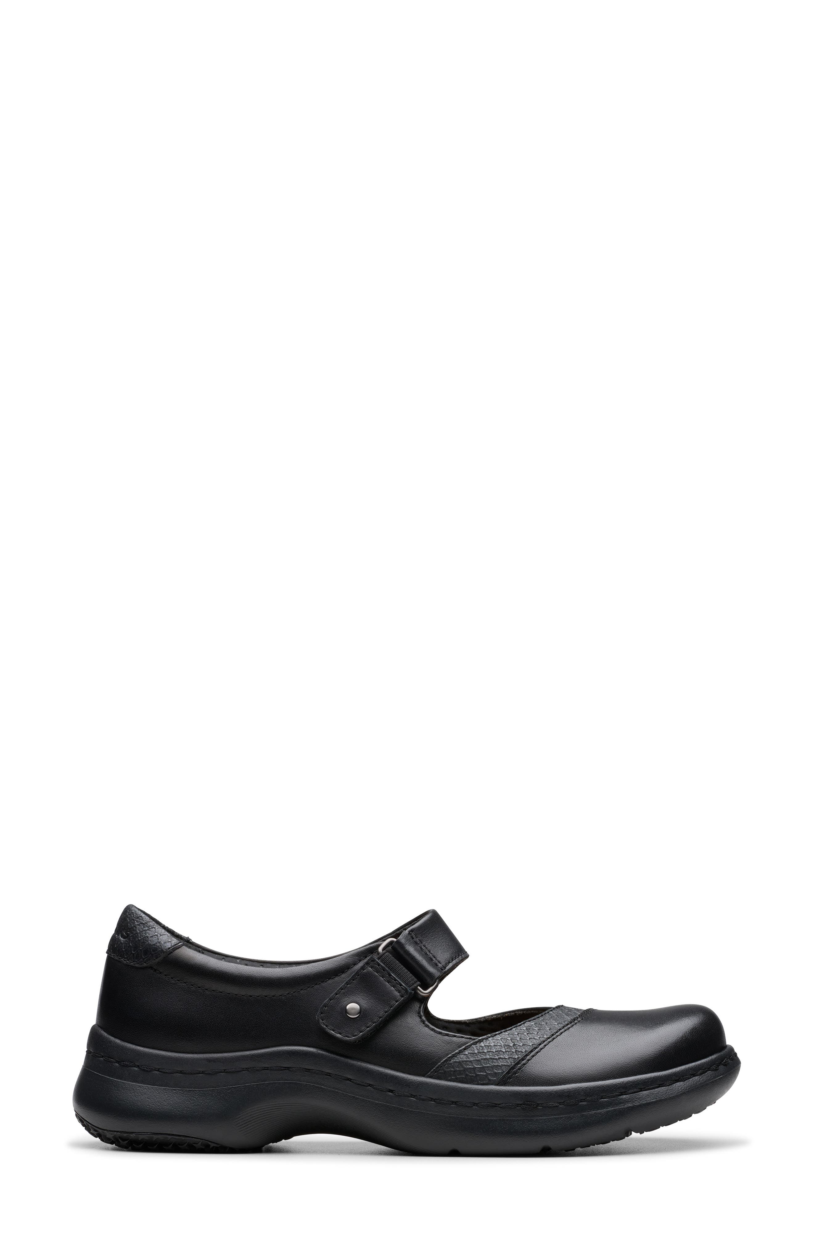 Clarks<sup>®</sup> Pro Pace Mary Jane Flat, Alternate, color, Black Leather