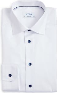 Eton Signature Contemporary Fit Cotton Twill Dress Shirt