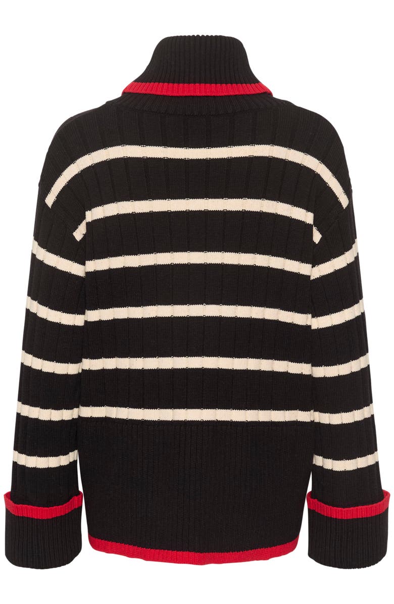 Soaked in Luxury Slmusling Rollneck Rib Knit Pullover, Alternate, color, Black