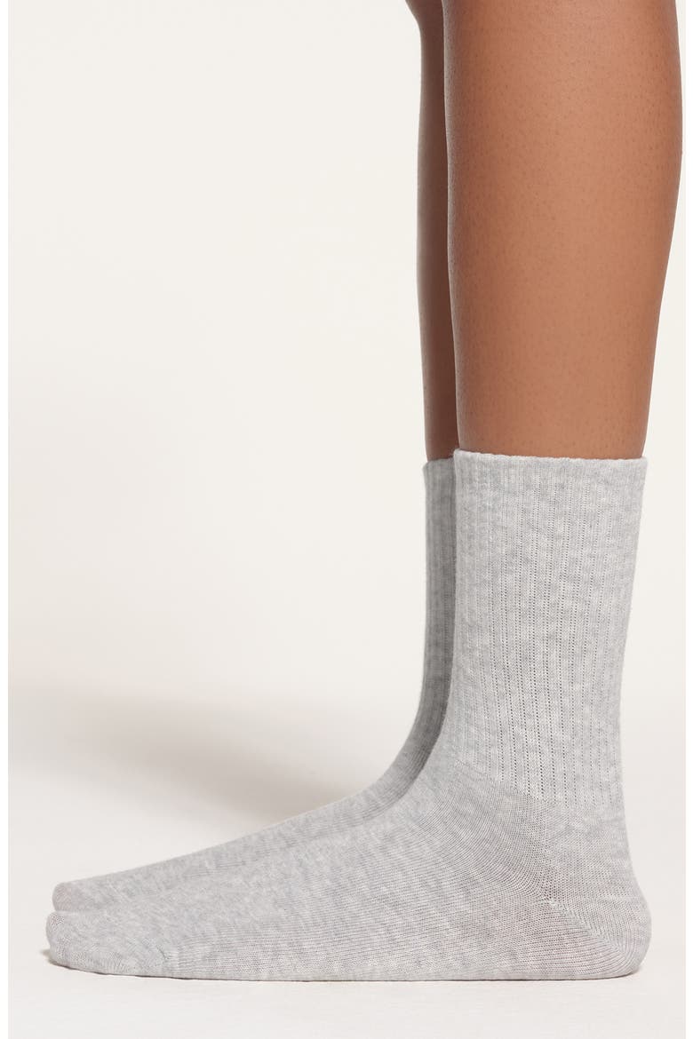 5-Pack Cotton Blend Sport Socks, Alternate, color, LIGHT HEATHER GREY MULTI