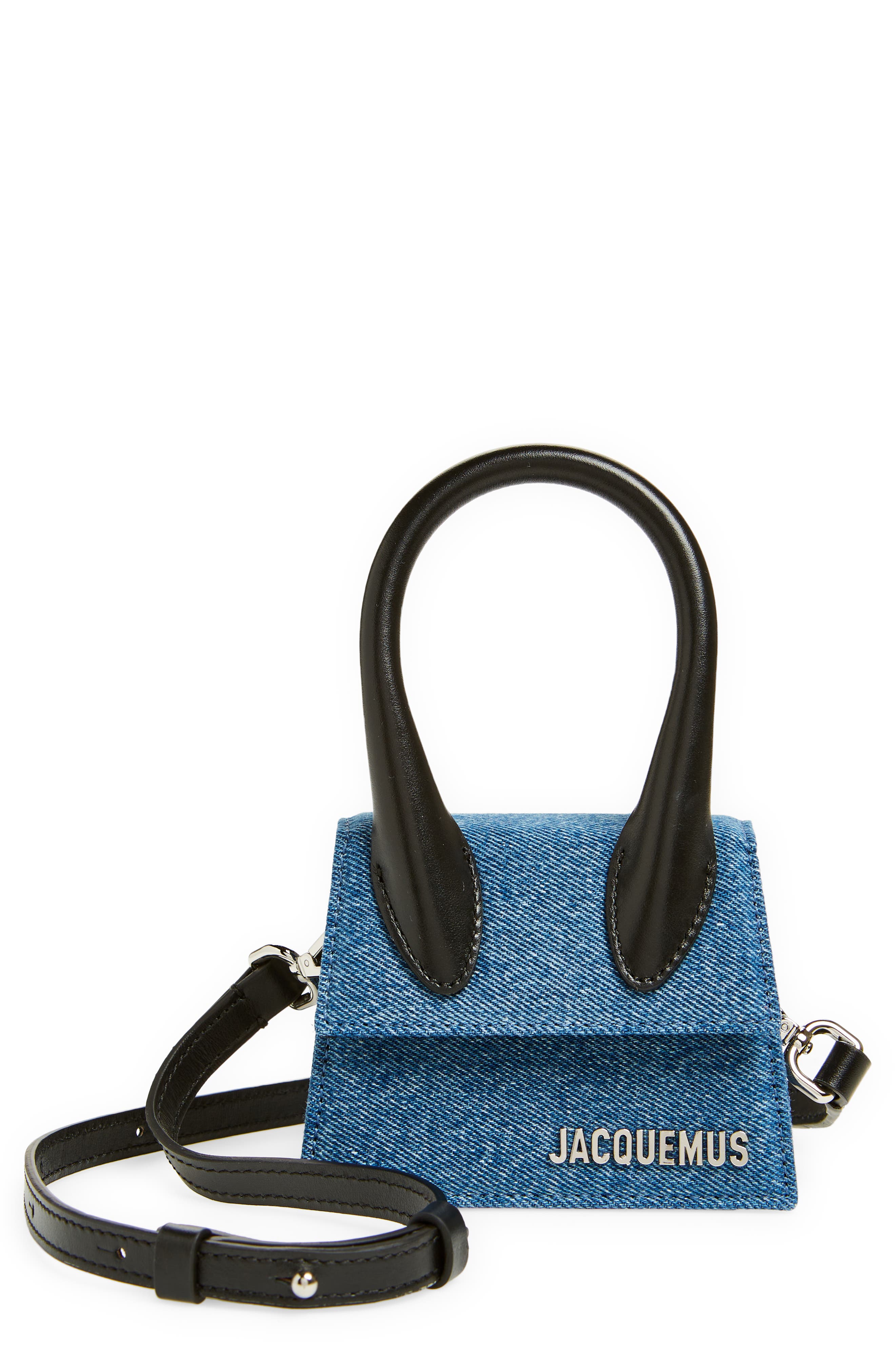 Jacquemus Le Chiquito Denim Crossbody Bag, Main, color, 