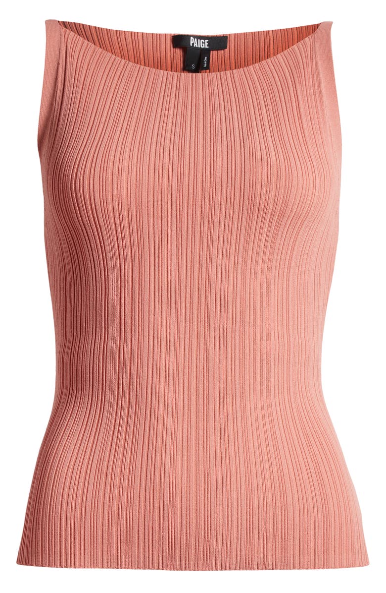 PAIGE Yuelia Rib Sweater Tank, Alternate, color, Pnktercota