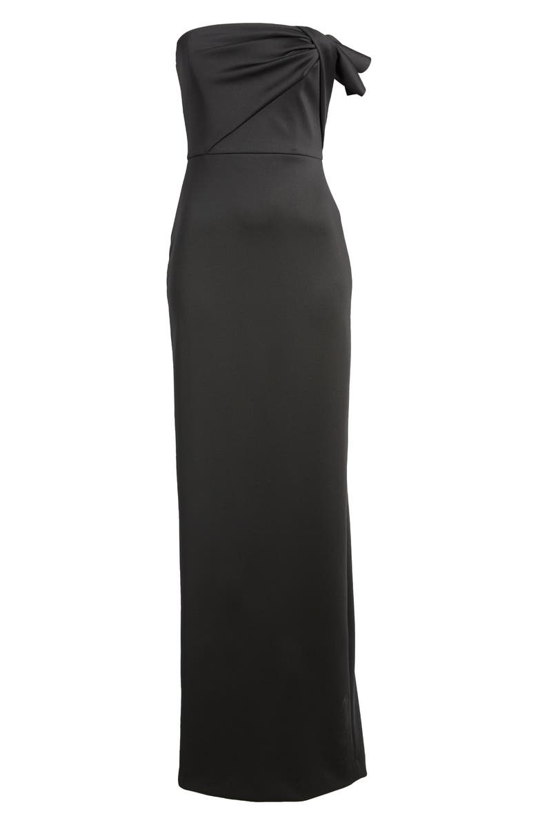 Black Halo Divina Strapless Gown, Alternate, color, Black
