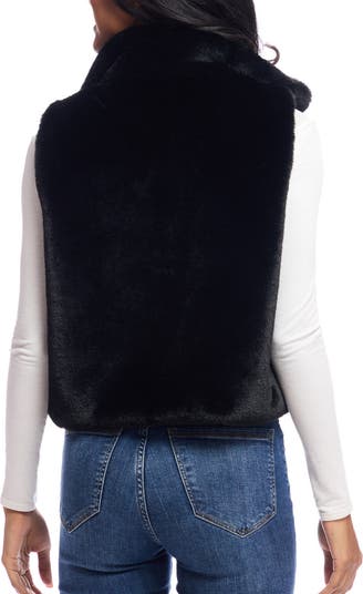 DONNA SALYERS FABULOUS FURS Le Mink Faux Fur Crop Vest DONNA SALYERS FABULOUS FURS Le Mink Faux Fur Crop Vest