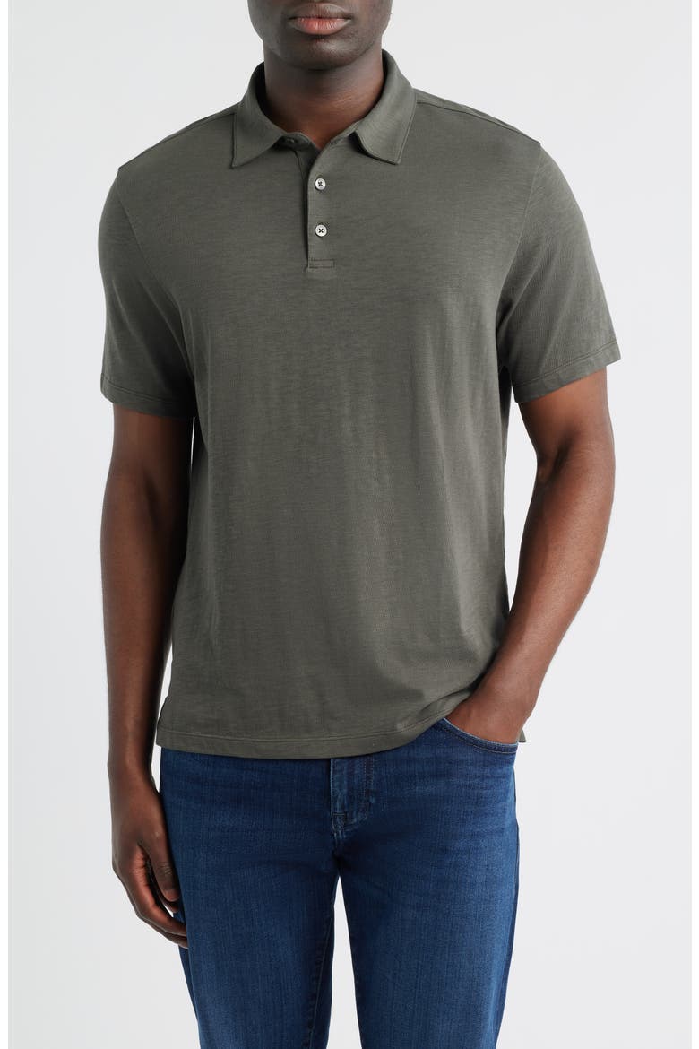 Brightwood Slub Cotton Polo, Main, color, BELUGA