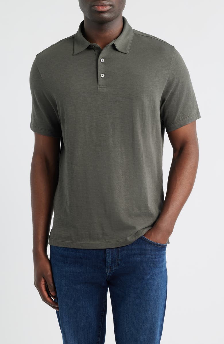 Robert Barakett Brightwood Slub Cotton Polo, Main, color, Beluga