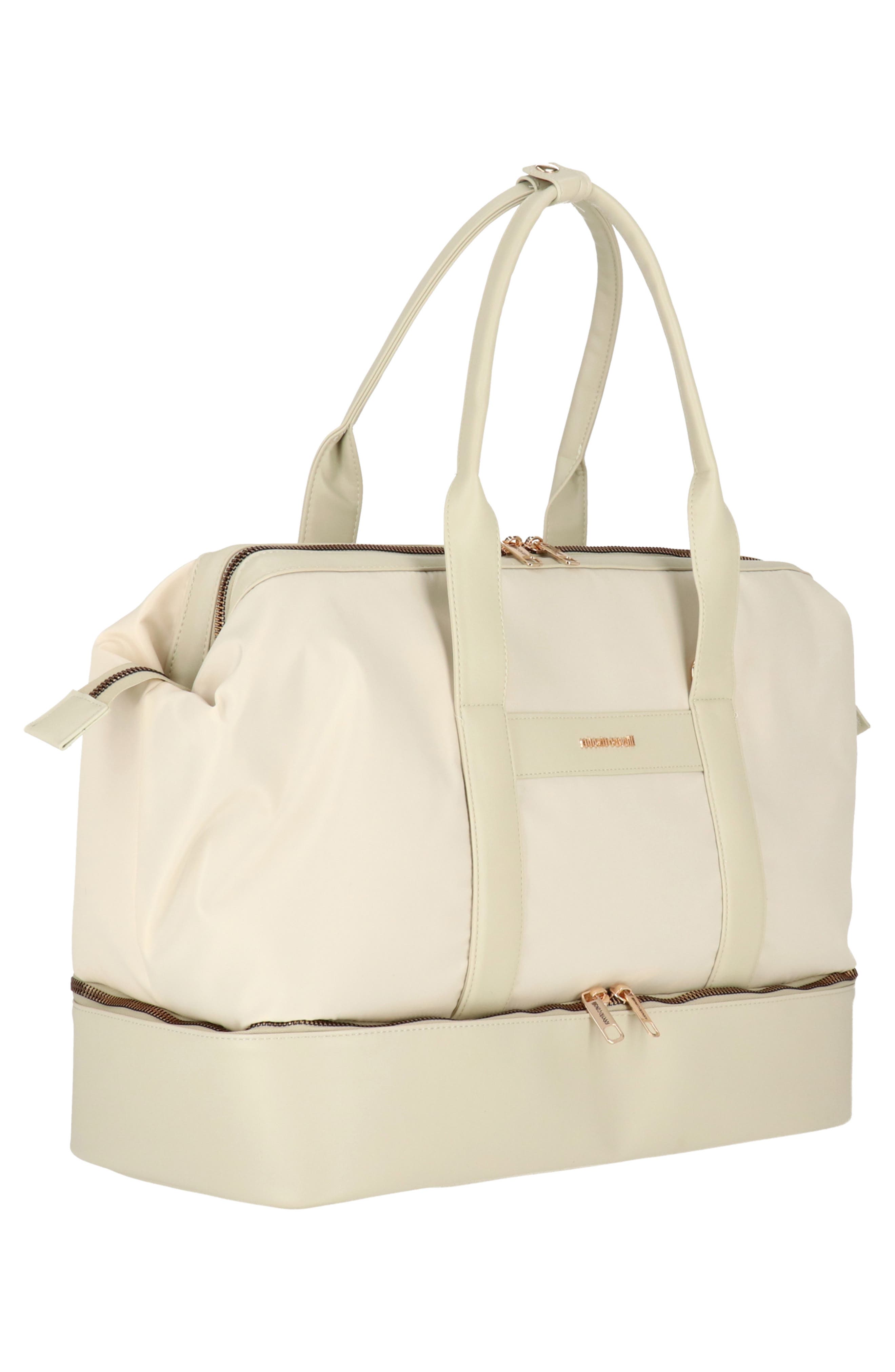 Roberto Cavalli Travel Drop Bottom Nylon Duffle Bag, Alternate, color, 