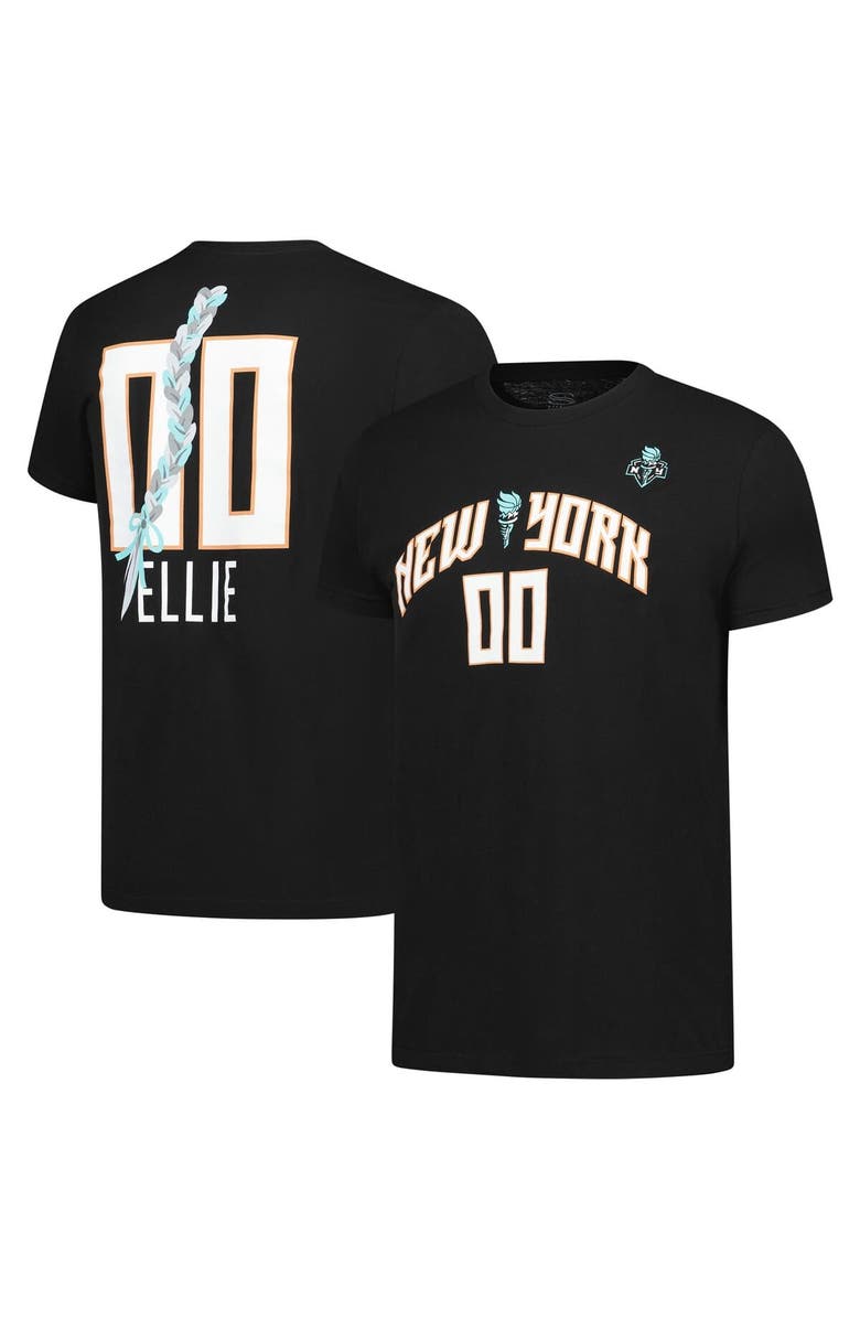 Stadium Essentials Unisex Stadium Essentials Black New York Liberty Ellie Mascot Name & Number T-Shirt, Main, color, Black