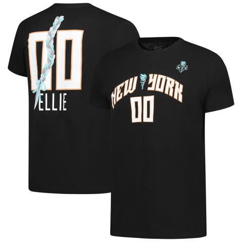 Unisex Stadium Essentials Black New York Liberty Ellie Mascot Name & Number T-Shirt