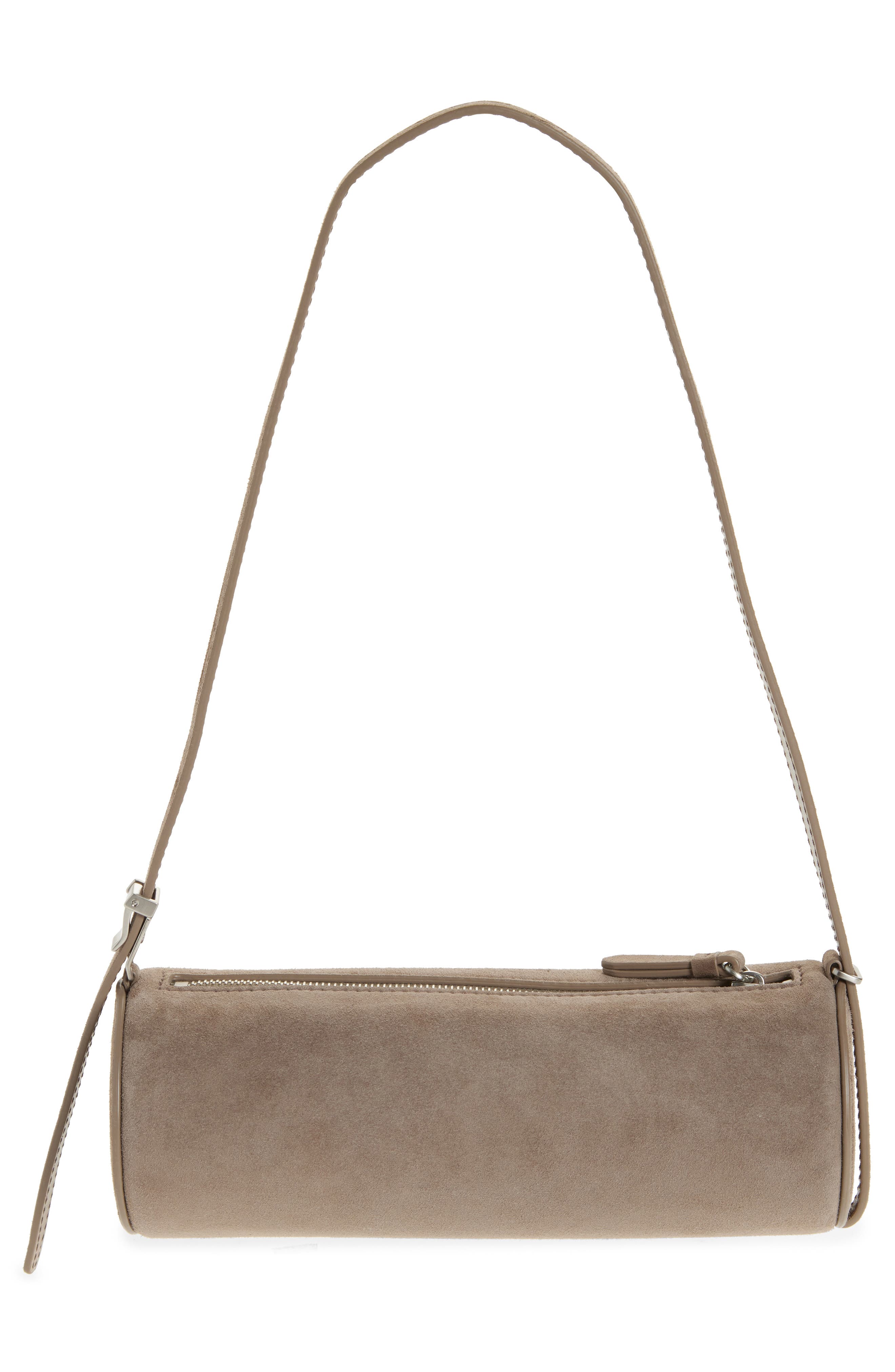 Proenza Schouler Mini Silo Leather Shoulder Bag, Alternate, color, Taupe