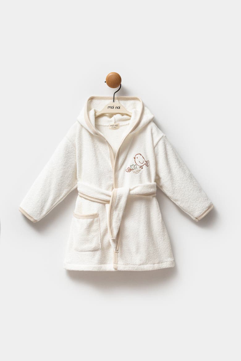 Autumn Bird Robe, Alternate, color, Beige