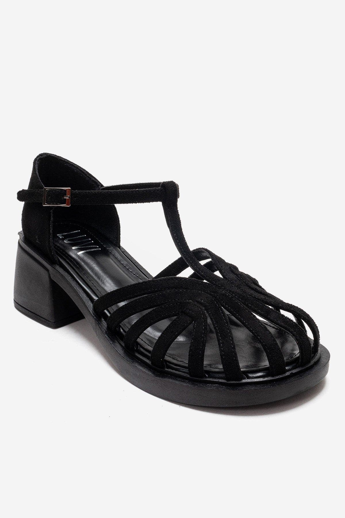 Prologue Shoes Nolana Block Heel Sandal, Alternate, color, Black Suede