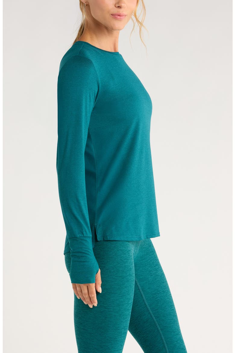 Liana Restore Soft Lite Long Sleeve T-Shirt, Alternate, color, TEAL ATLANTIC