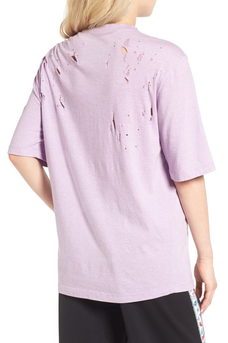 Distressed Unisex Graphic Tee, Alternate, color, ACID PURPLE