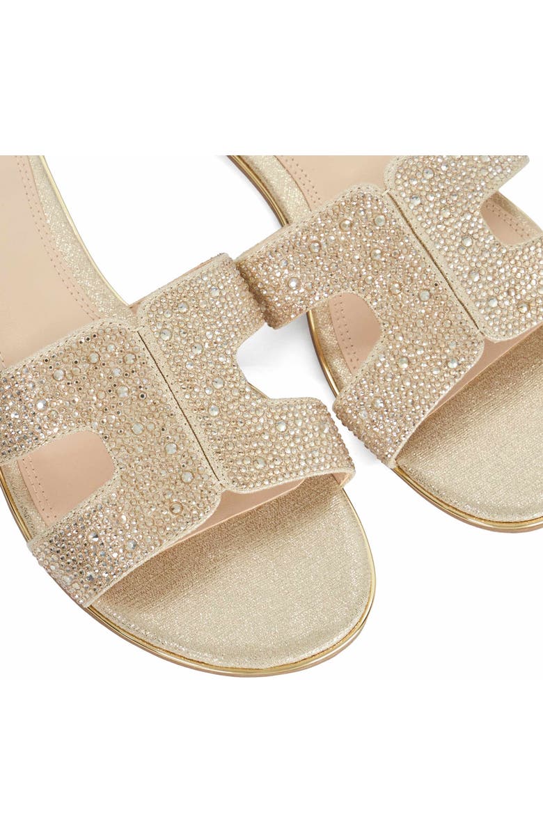 Dune London Ludlowss Embellished Slide Sandal, Alternate, color, Gold