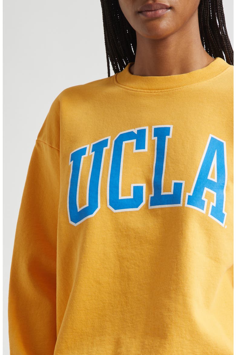 UCLA Ivy Fleece Logo Graphic Sweatshirt, Alternate, color, BRUIN GOLD