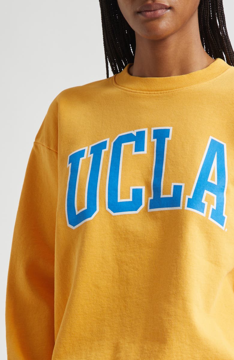 Sporty 
Rich UCLA Ivy Fleece Logo Graphic Sweatshirt, Alternate, color, Bruin Gold