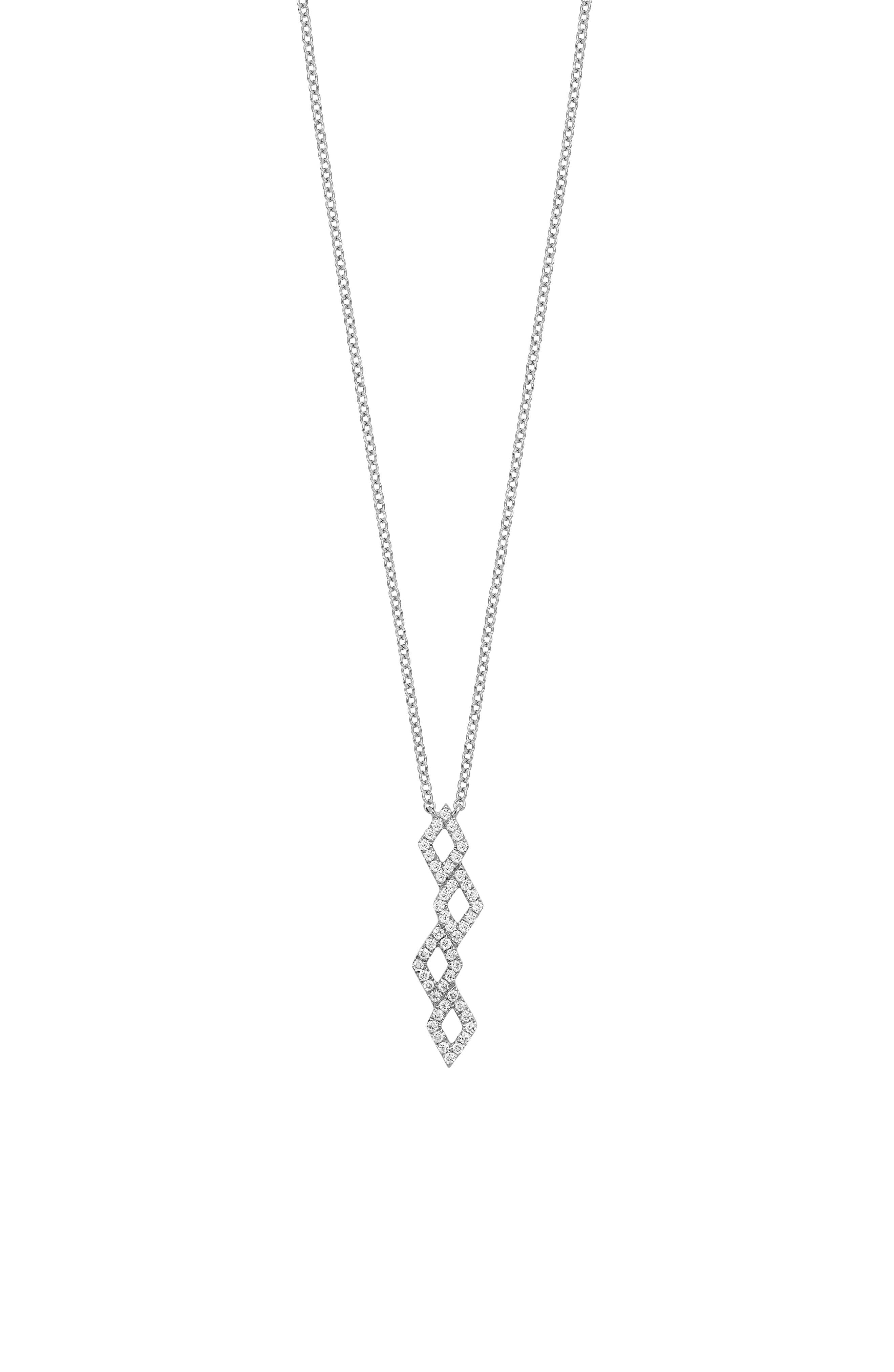Bony Levy 18K White Gold Geometric Diamond Pendant Necklace - 0.15 ctw