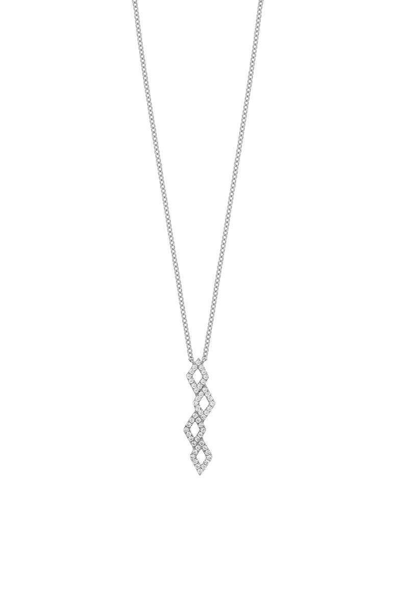 Bony Levy 18K White Gold Geometric Diamond Pendant Necklace - 0.15 ctw, Main, color, 18Kw
