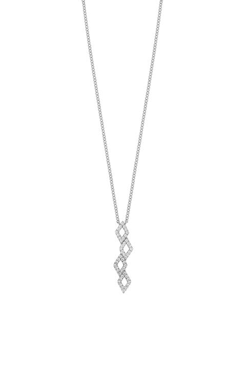18K White Gold Geometric Diamond Pendant Necklace - 0.15 ctw (Nordstrom Exclusive)