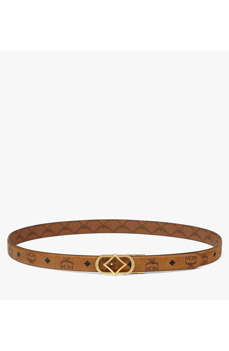 MCM Diamond Buckle Reversible Monogram Belt, Main, color, 