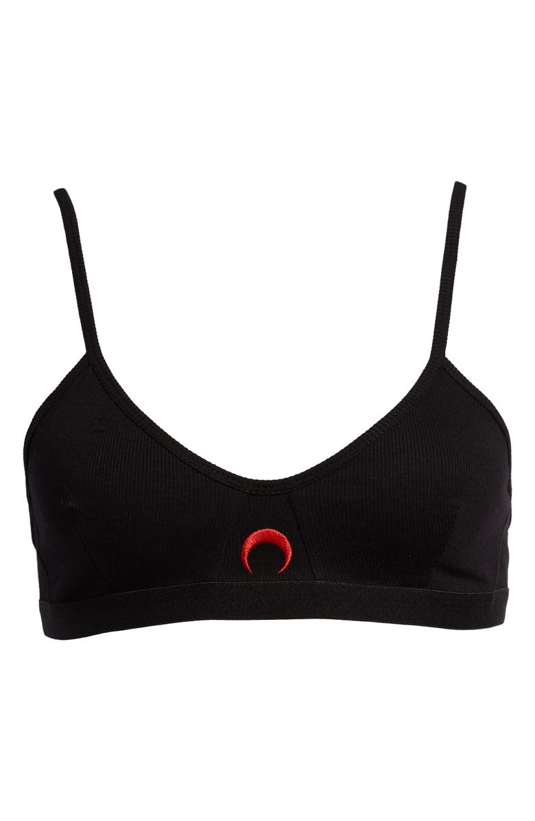 Marine Serre Stretch Organic Cotton Rib Bra, Alternate, color,