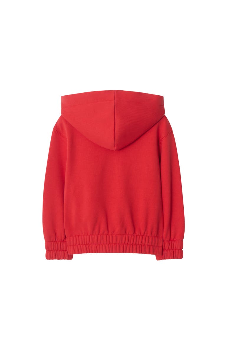 Burberry Knight Cotton Zip Hoodie, Alternate, color, Crayon Red