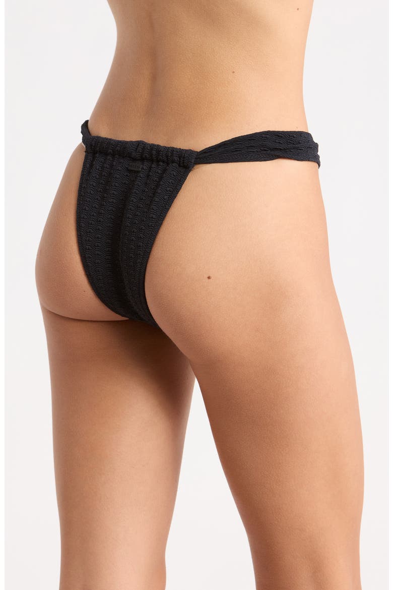 Haleiwa Adj Tanga Bikini Bottoms, Alternate, color, ANTHRACITE