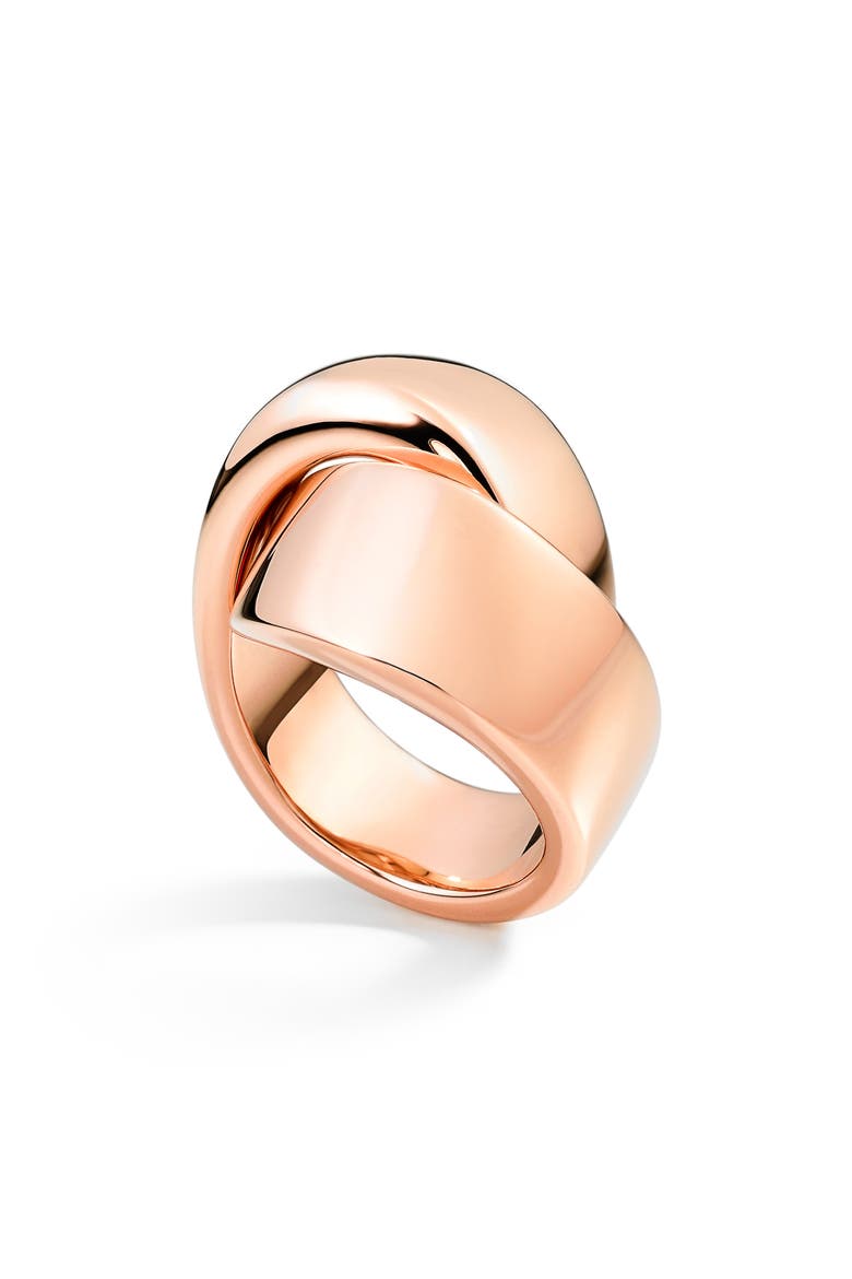 Abbraccio Knot Ring, Main, color, ROSE GOLD