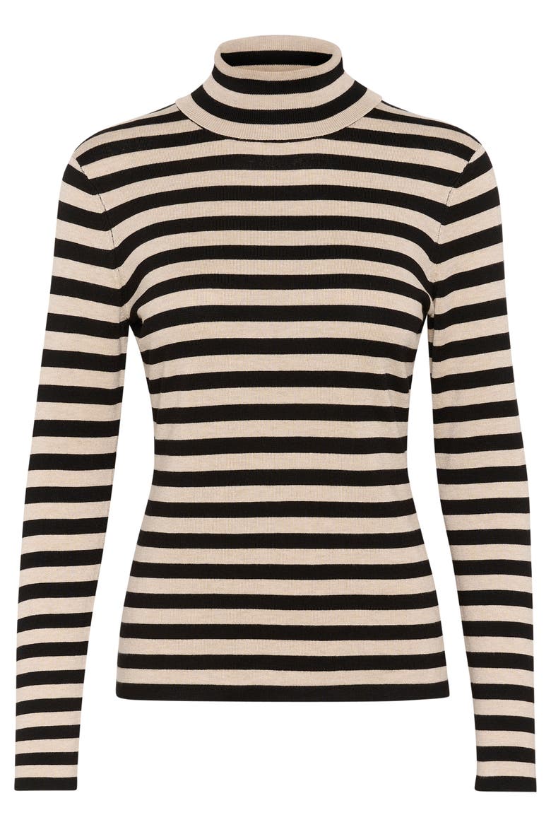 KAlizza Rollneck Slim Fit Pullover, Alternate, color, Feather Grey Mel./Black